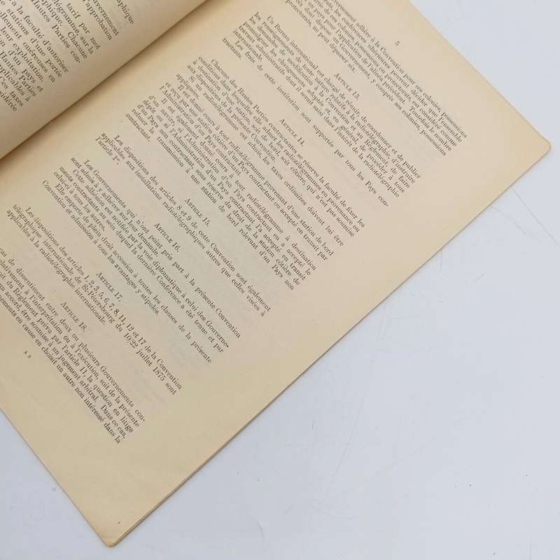 1906 Radiotelegraphic Convention document ordered by the House of Commons signed at Berlin 1906