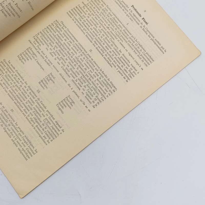1906 Radiotelegraphic Convention document ordered by the House of Commons signed at Berlin 1906
