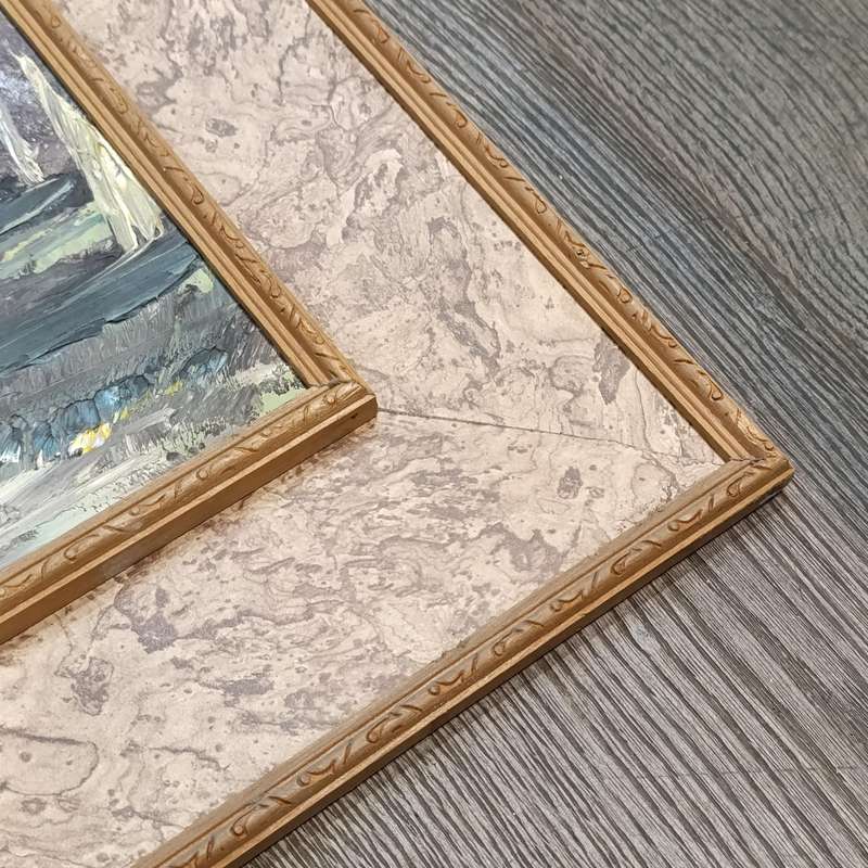 St. Clare landscape painting in frame