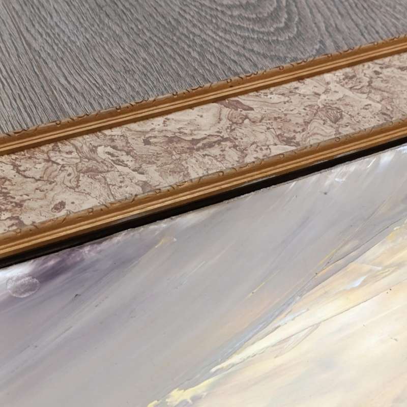 St. Clare landscape painting in frame