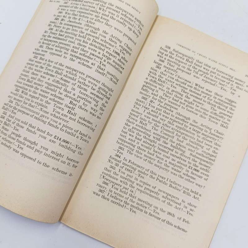 1907 Report of the Select commitee on the Umtata water supply Bill - no cover