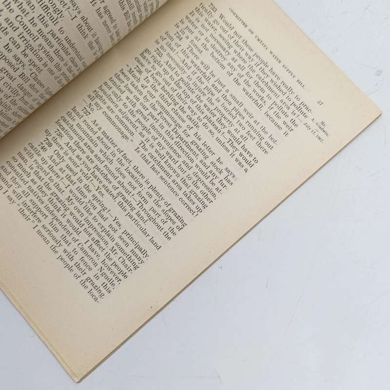 1907 Report of the Select commitee on the Umtata water supply Bill - no cover
