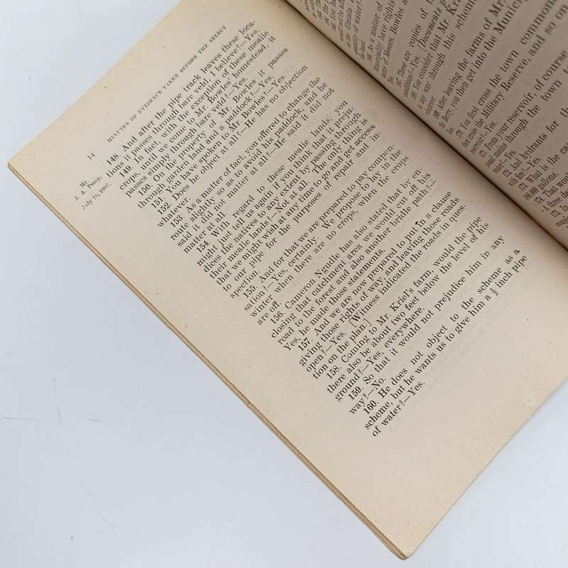 1907 Report of the Select commitee on the Umtata water supply Bill - no cover