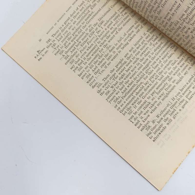 Cape of Good Hope 1899 Report of the Select committee on Verkeerde Vlei (no back cover)