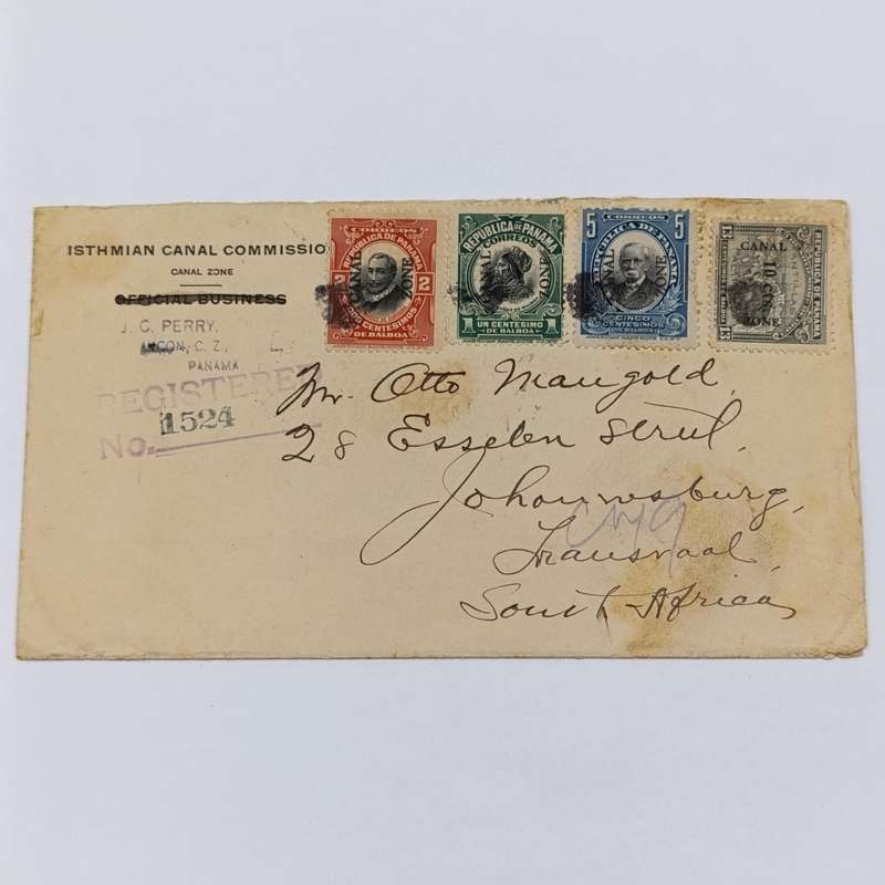 Panama Canal Zone cover to Johannesburg, South Africa