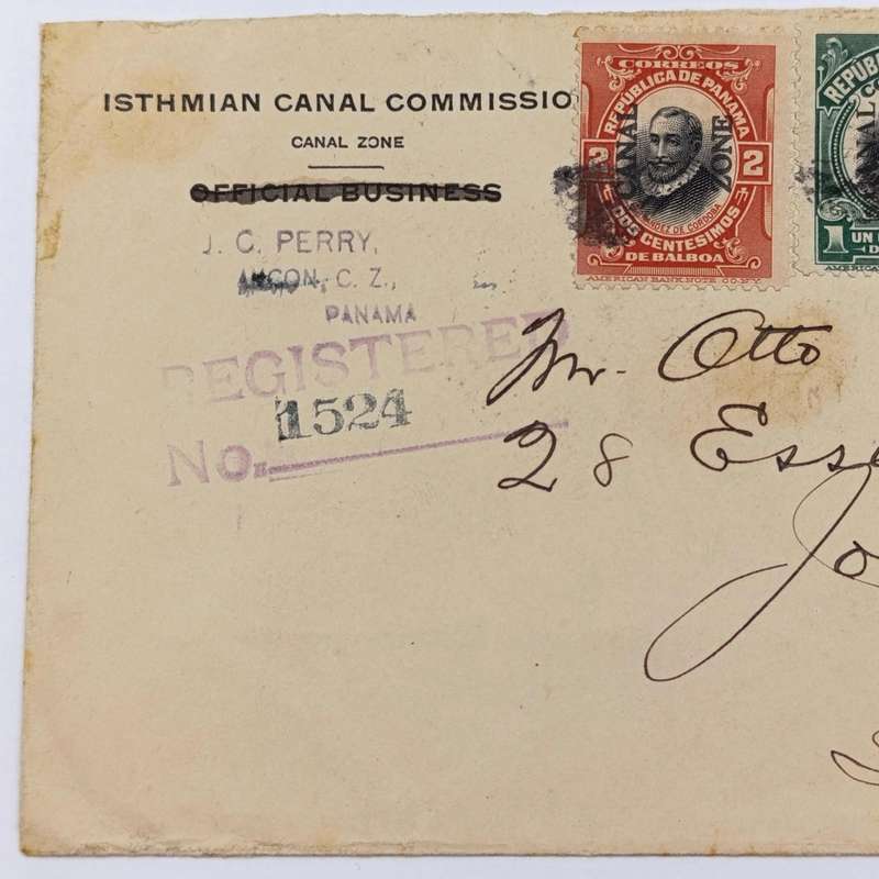 Panama Canal Zone cover to Johannesburg, South Africa