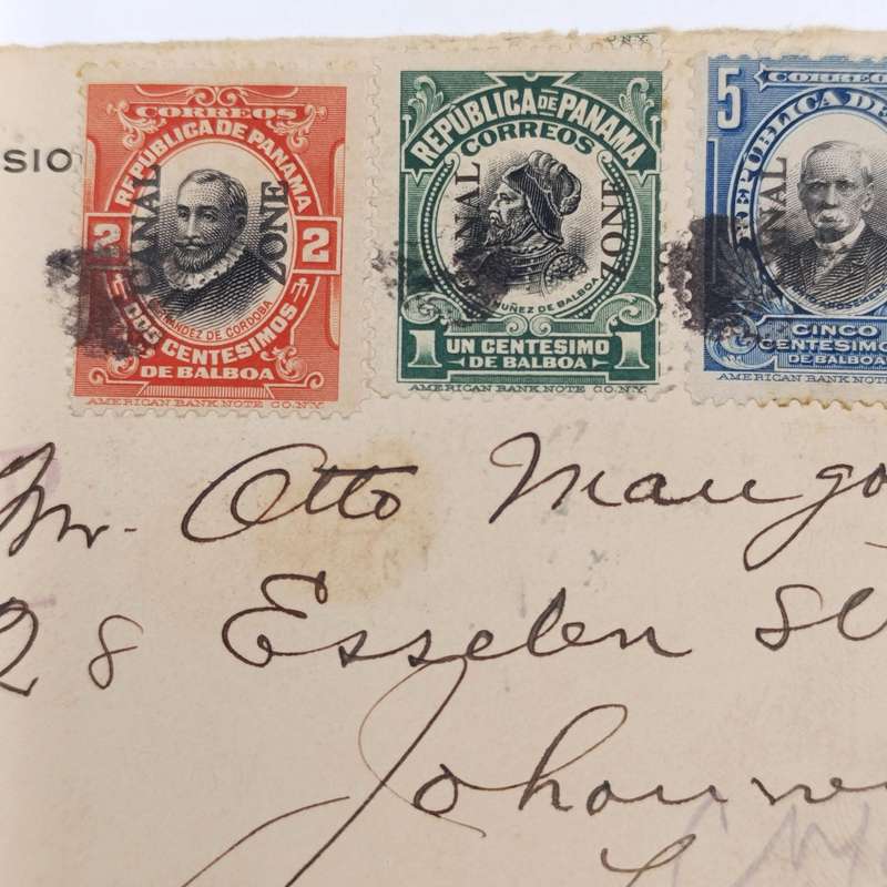 Panama Canal Zone cover to Johannesburg, South Africa