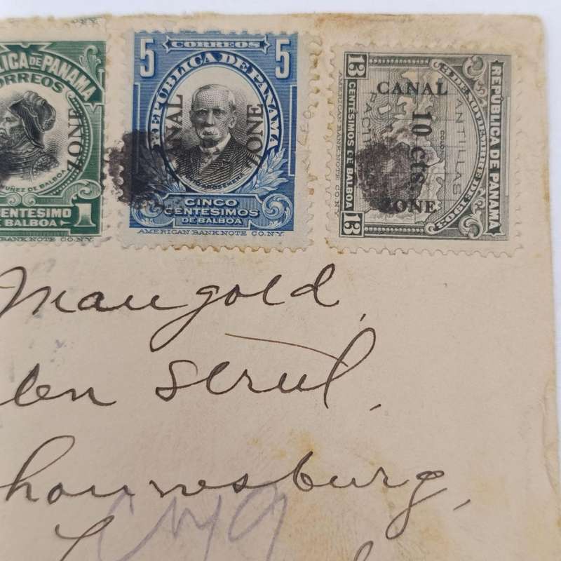Panama Canal Zone cover to Johannesburg, South Africa