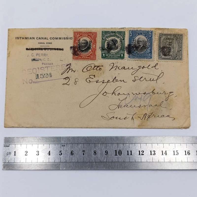 Panama Canal Zone cover to Johannesburg, South Africa