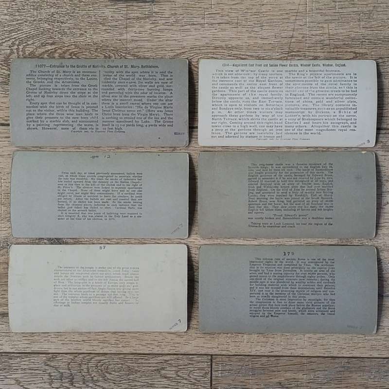 Lot of 25 Antique stereoscope photo cards of Buildings and architectural structures