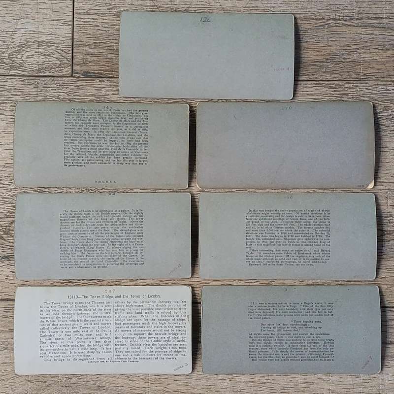 Lot of 25 Antique stereoscope photo cards of Buildings and architectural structures