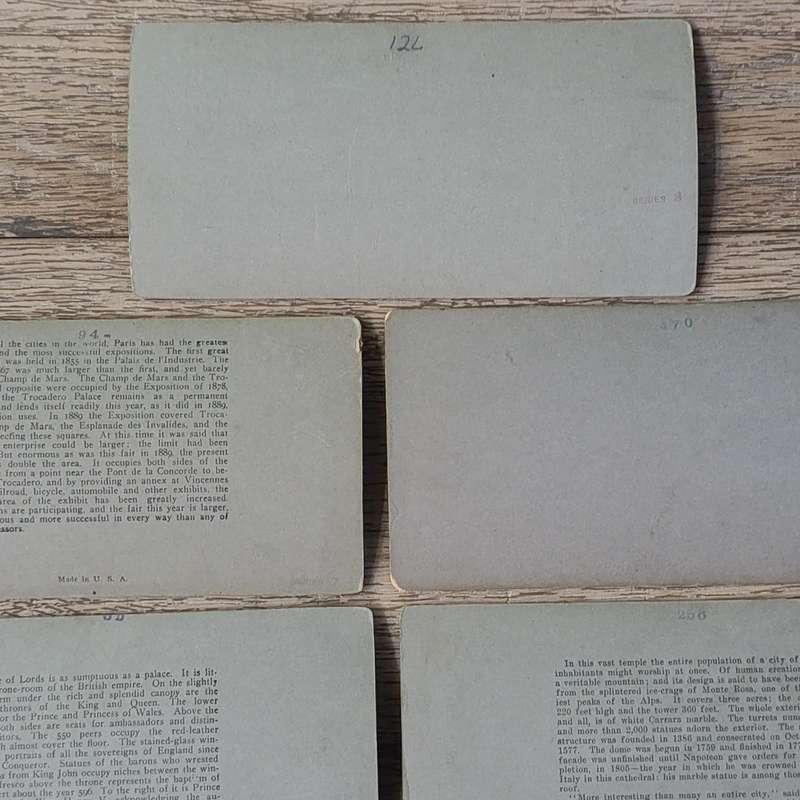 Lot of 25 Antique stereoscope photo cards of Buildings and architectural structures