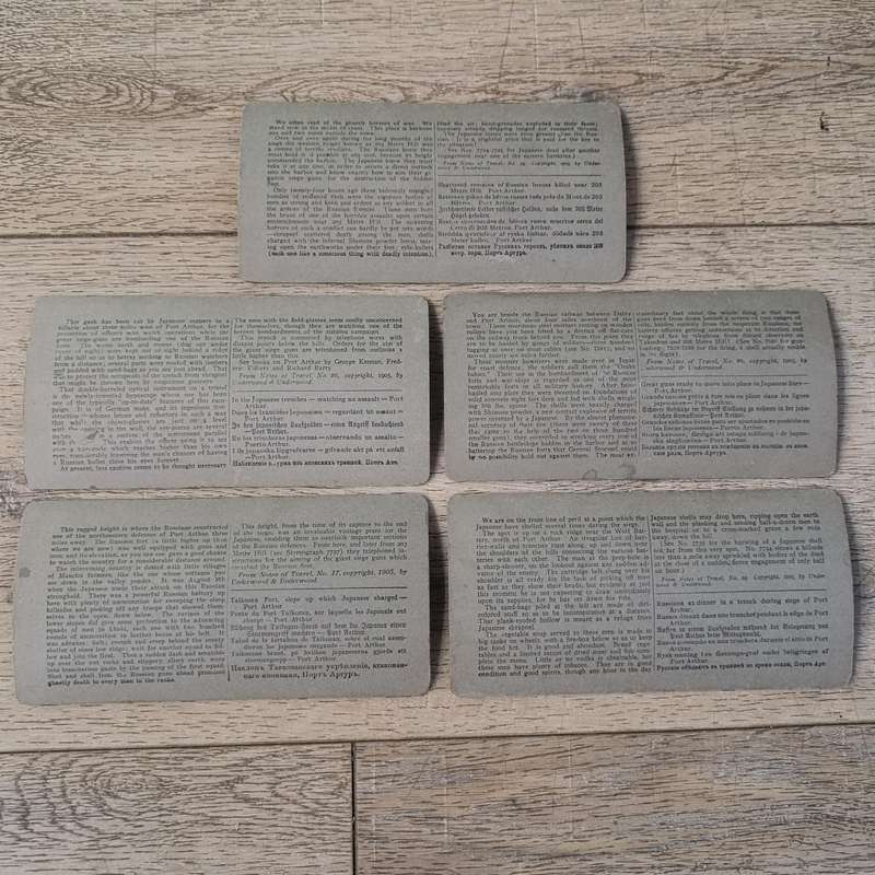 Lot of 15 Antique RUSSO-Japanese war stereoscope photo cards