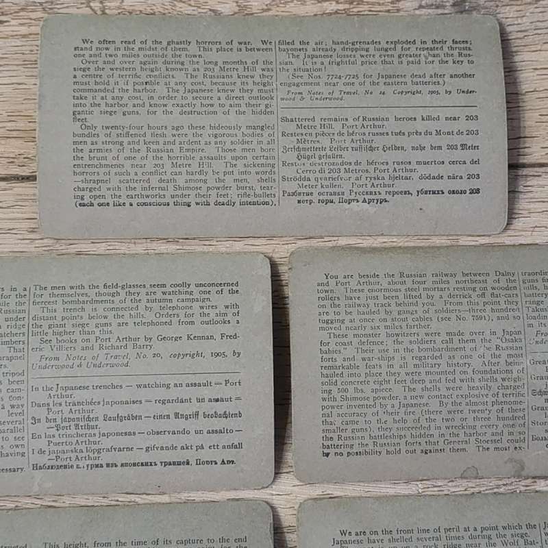 Lot of 15 Antique RUSSO-Japanese war stereoscope photo cards