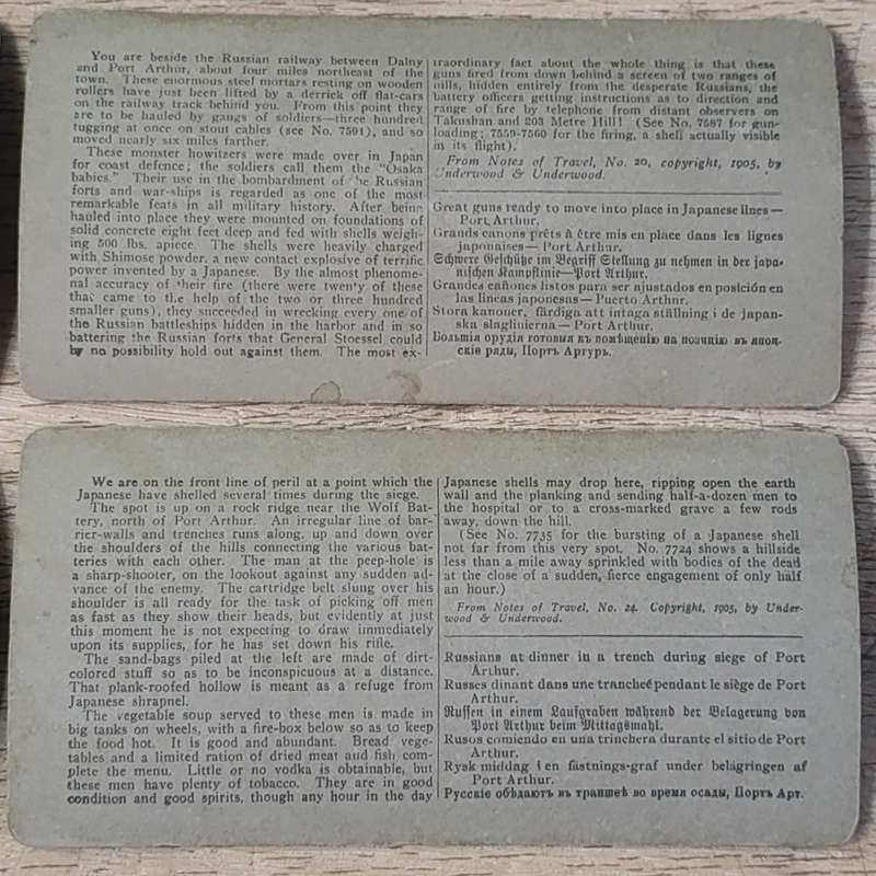 Lot of 15 Antique RUSSO-Japanese war stereoscope photo cards