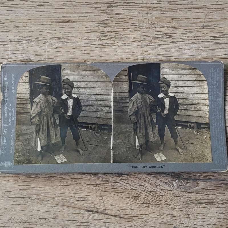 My Angelina - antique funny stereocard