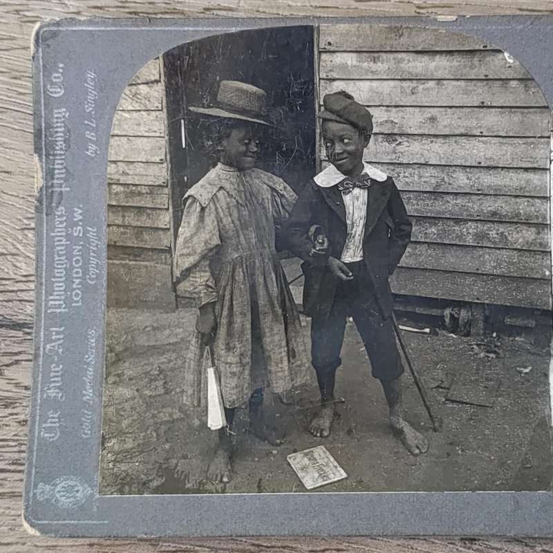 My Angelina - antique funny stereocard