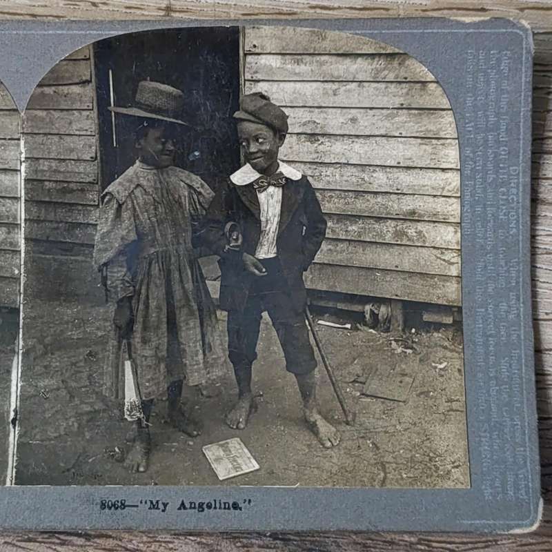 My Angelina - antique funny stereocard