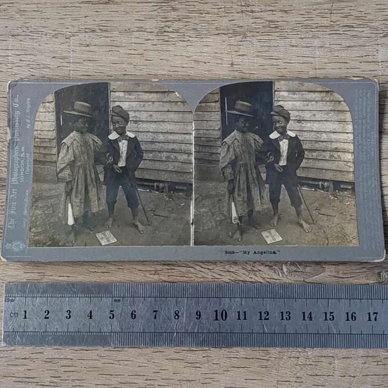 My Angelina - antique funny stereocard