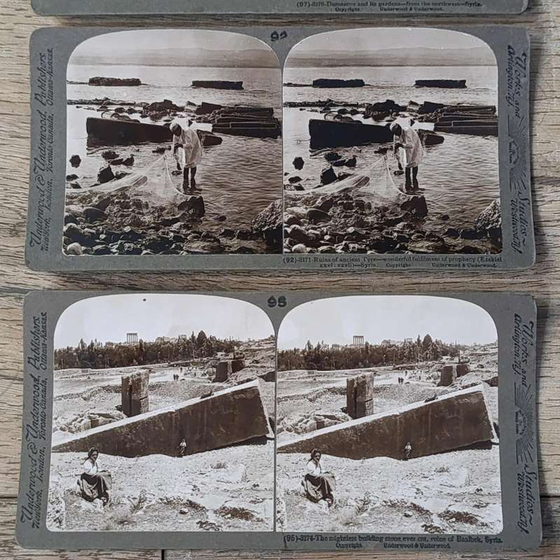Lot of 9 antique SYRIA stereocards