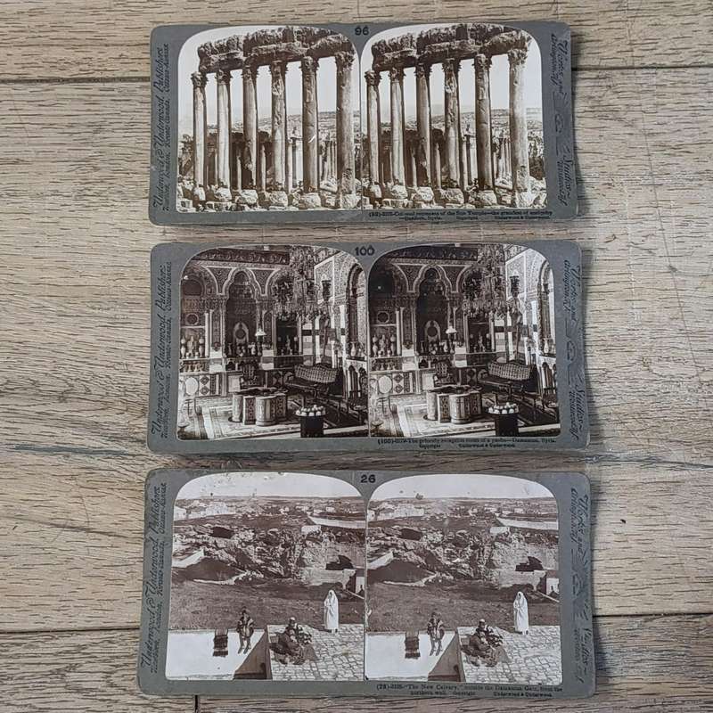 Lot of 9 antique SYRIA stereocards