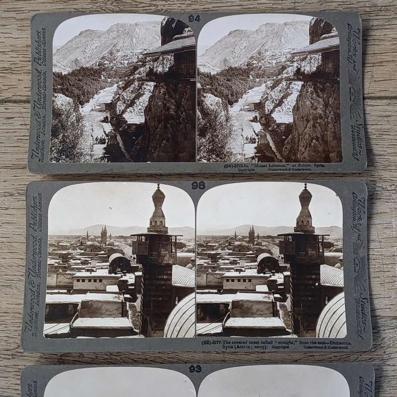 Lot of 9 antique SYRIA stereocards