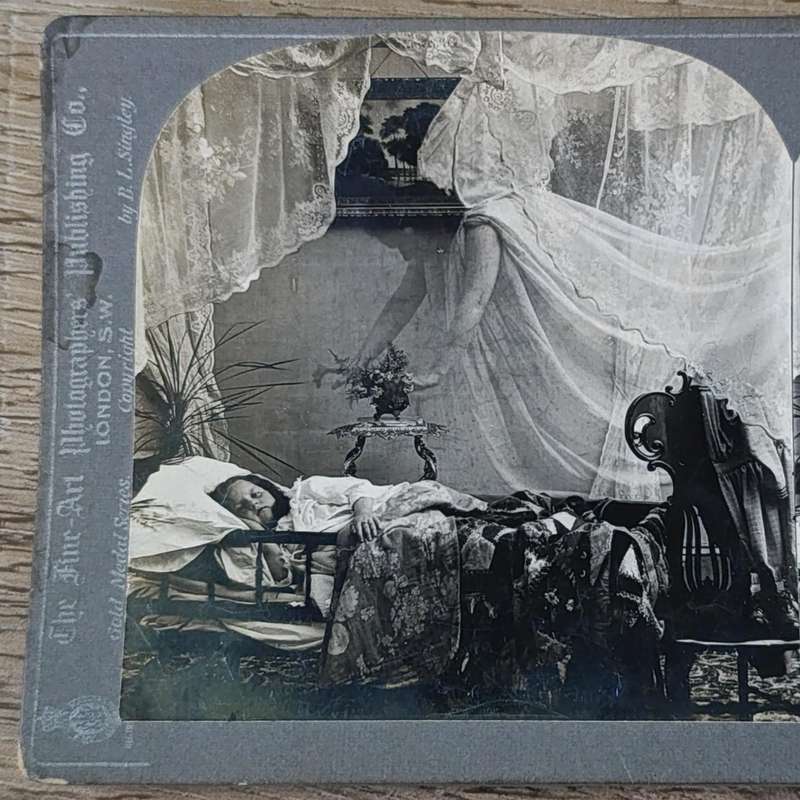 Lot of 4 Christians theme stereocards - antique