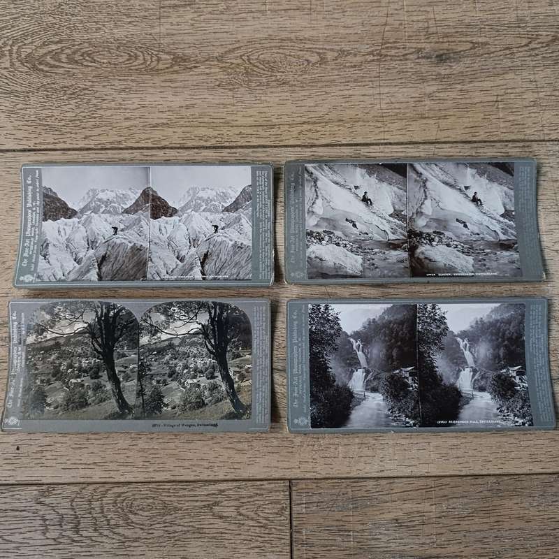 Lot of 4 Switzerland stereocards