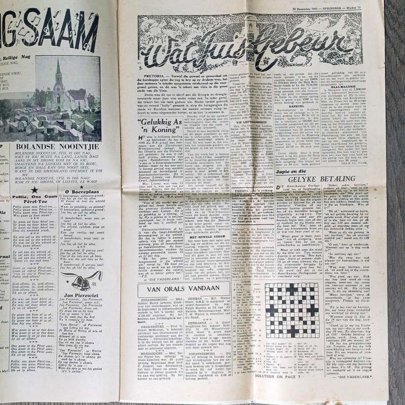 South African Forces newspaper - Springbok - 20 December 1945 - Very good condition