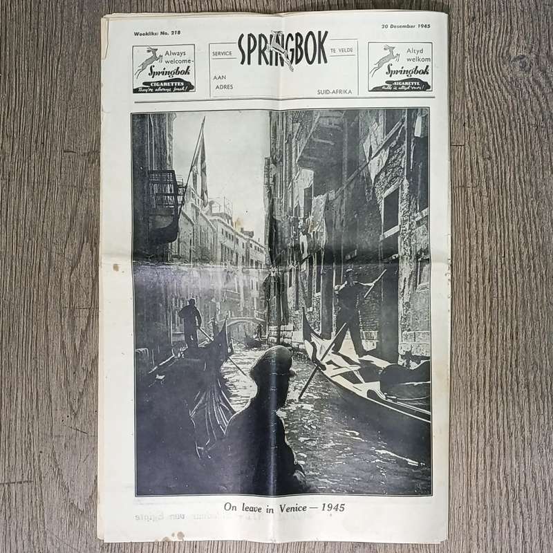 South African Forces newspaper - Springbok - 20 December 1945 - Very good condition