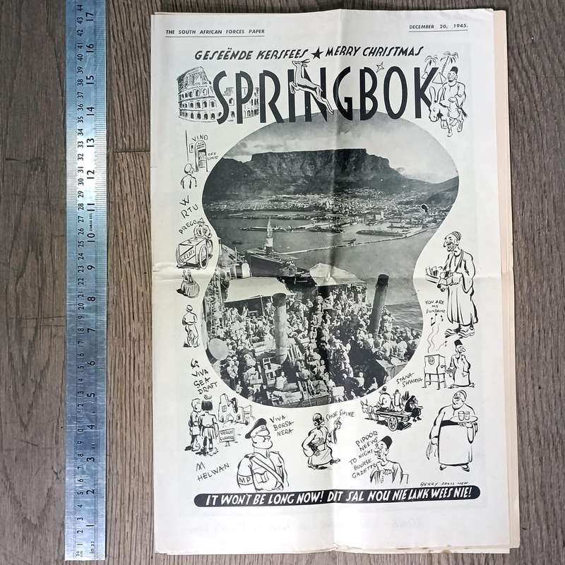 South African Forces newspaper - Springbok - 20 December 1945 - Very good condition