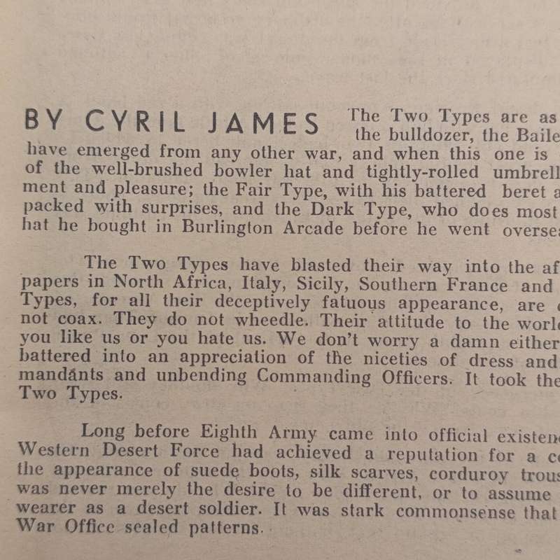 Joke Book released by British Army newspaper unit in Italy WW2 1944 - The Two Types