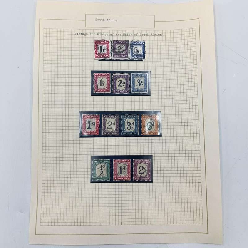 Lot of 10 postage due stamps plus RSA lot of 3 postage due stamps