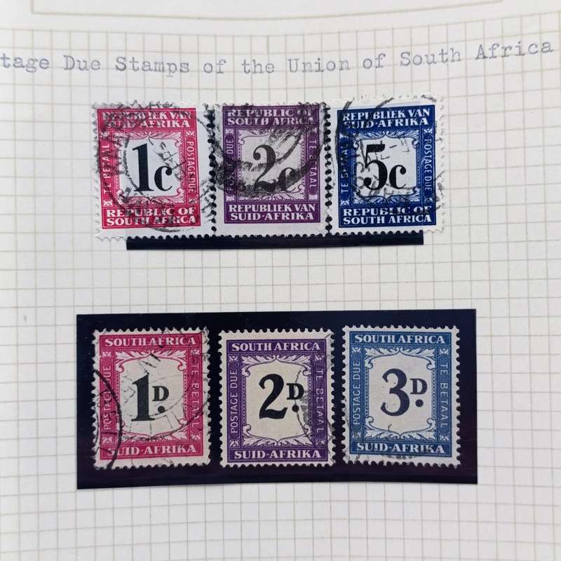 Lot of 10 postage due stamps plus RSA lot of 3 postage due stamps