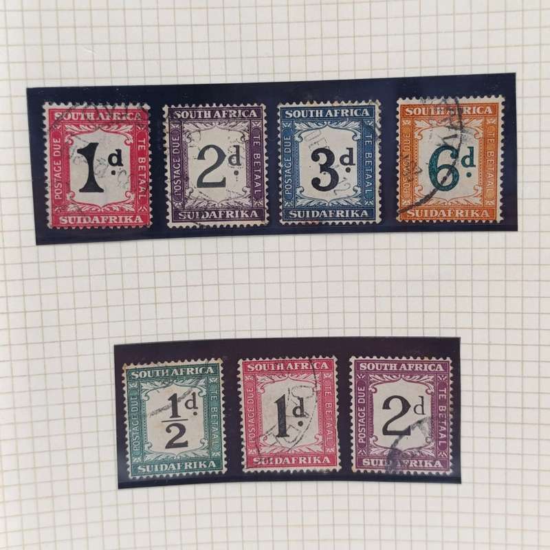 Lot of 10 postage due stamps plus RSA lot of 3 postage due stamps