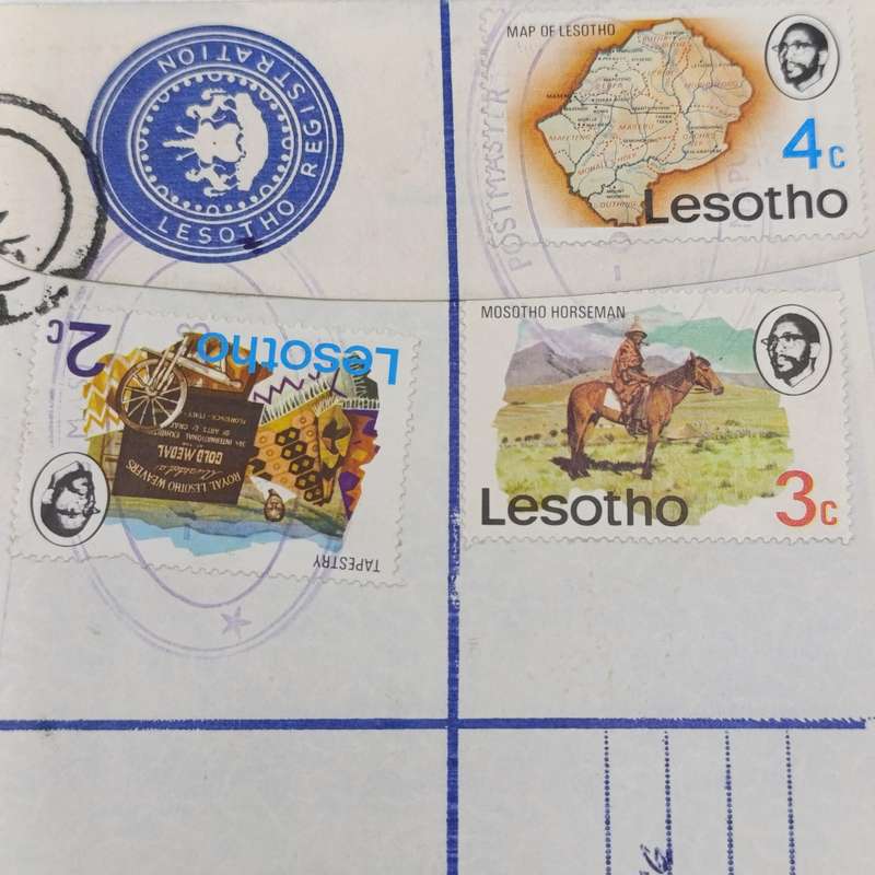 Maputsoe, Lesotho 1978 Postmaster cachet cancellations on Lesotho registered cover
