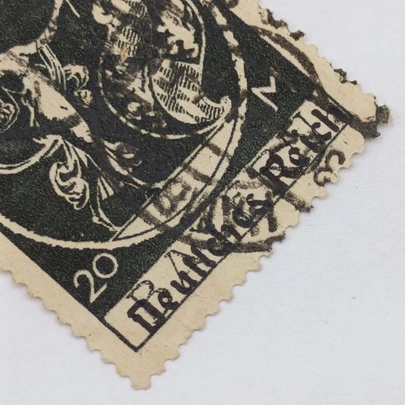 Bavaria 20 Mark stamp overprinted Deutsches Reich - Type 1