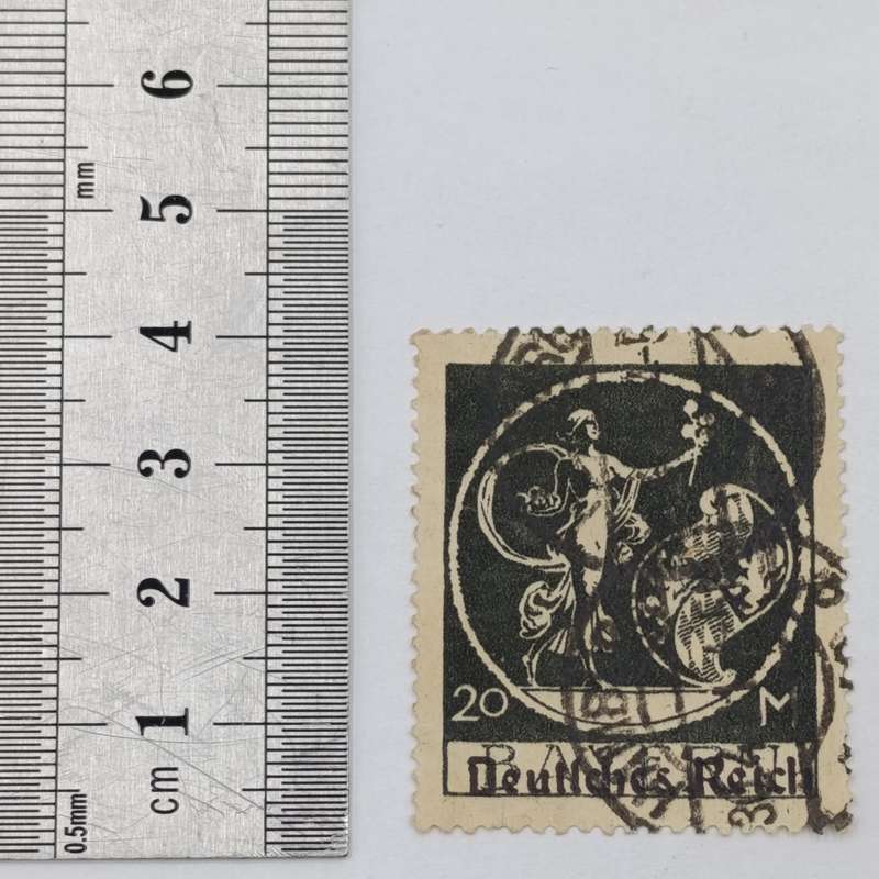 Bavaria 20 Mark stamp overprinted Deutsches Reich - Type 1