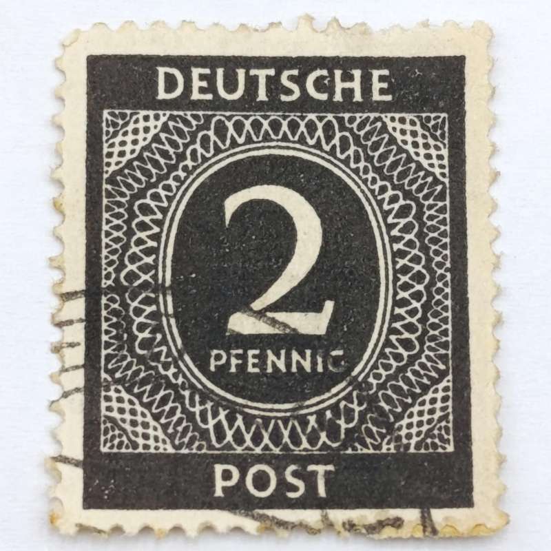 Germany 1946 - Lot of 24 Allied occupation zone stamps one with ribbon overprint