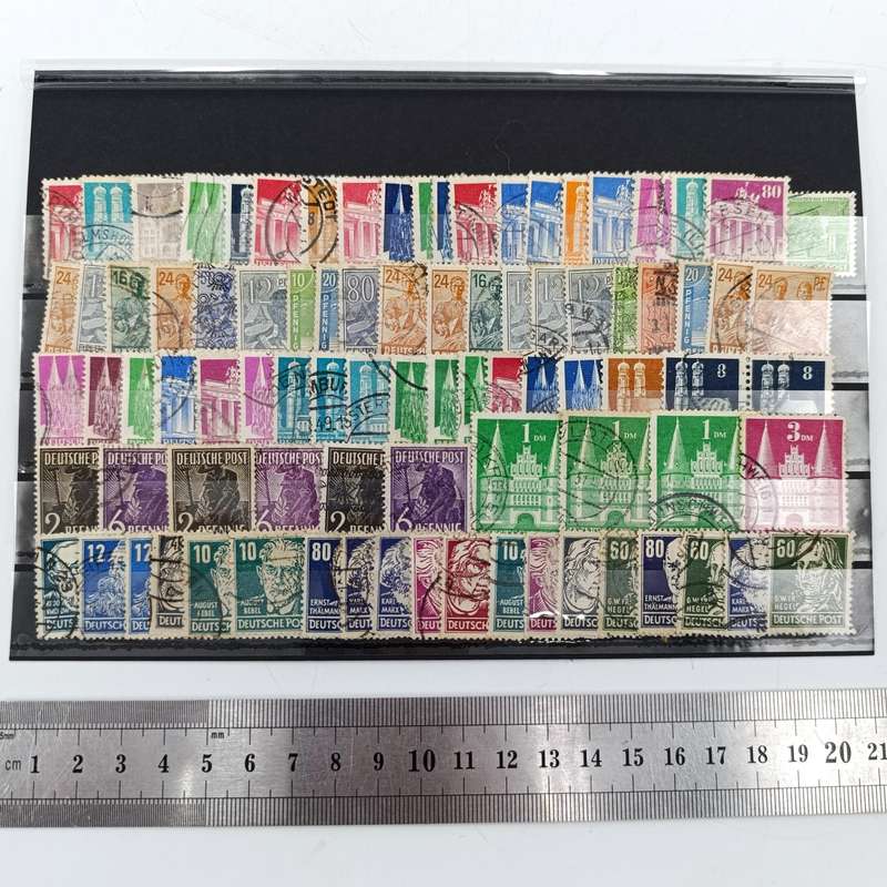 Post WW2 German stamps 1946 to 1949 Pre - Bundespost era - Lot of 87 stamps