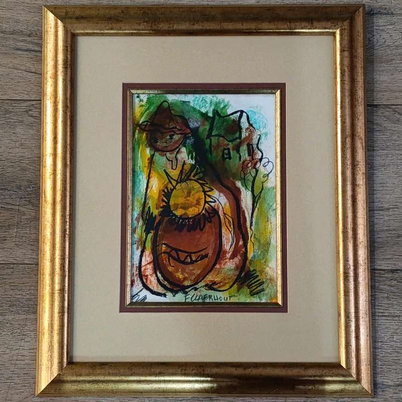 Original Frans Claerhout painting in frame