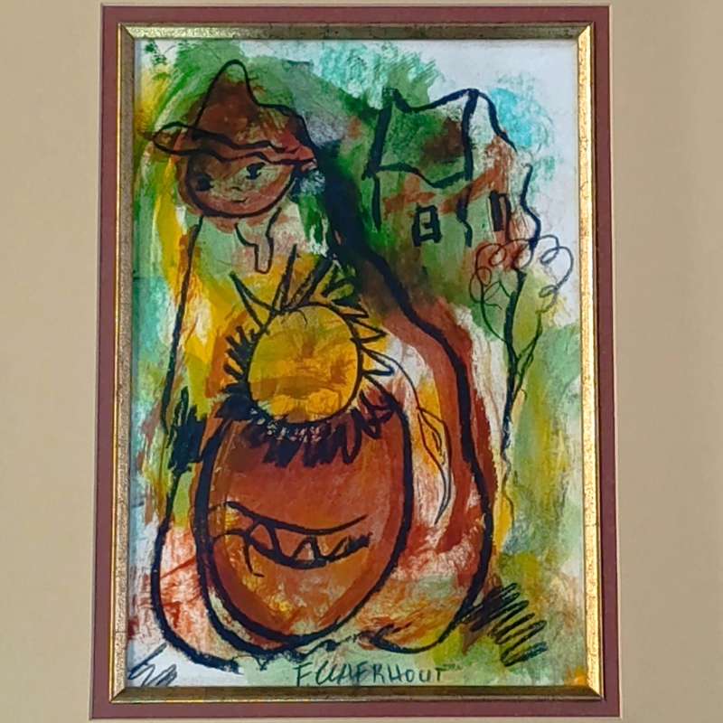 Original Frans Claerhout painting in frame