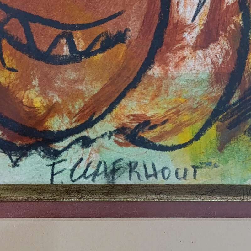 Original Frans Claerhout painting in frame