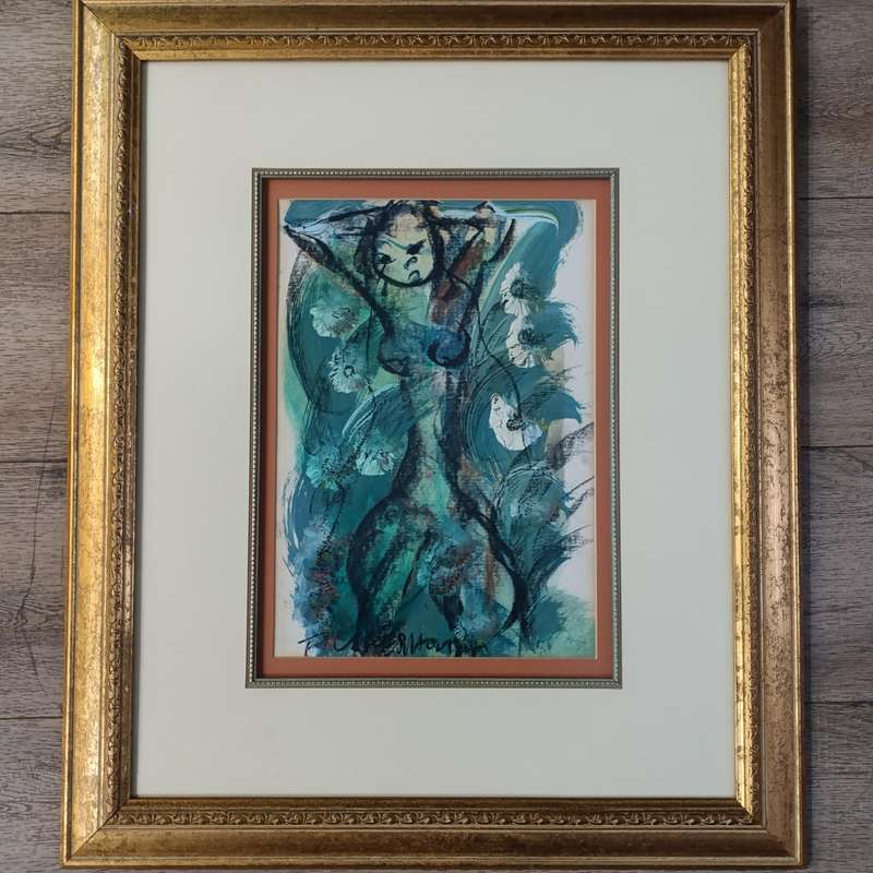 Original France Claerhout painting in frame