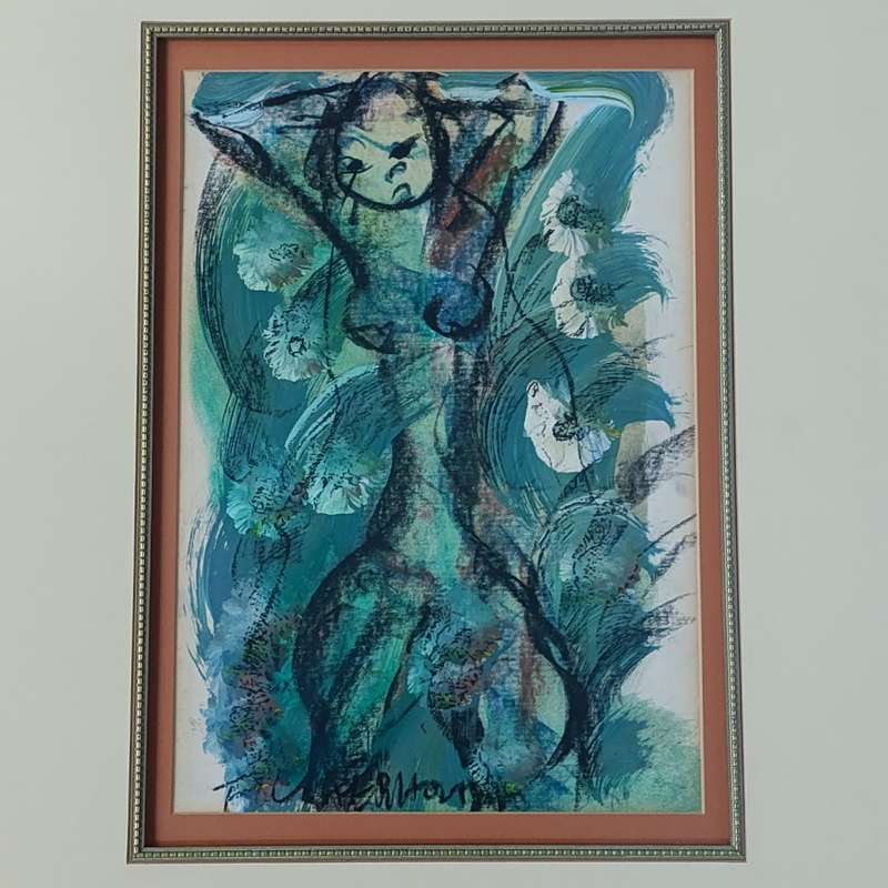 Original France Claerhout painting in frame