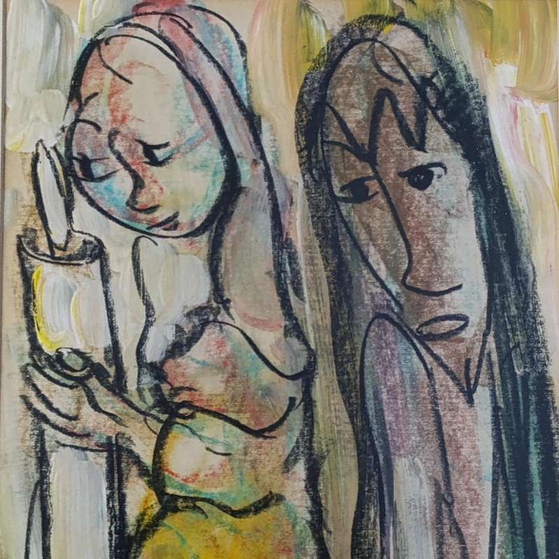 Original Frans Claerhout painting in frame