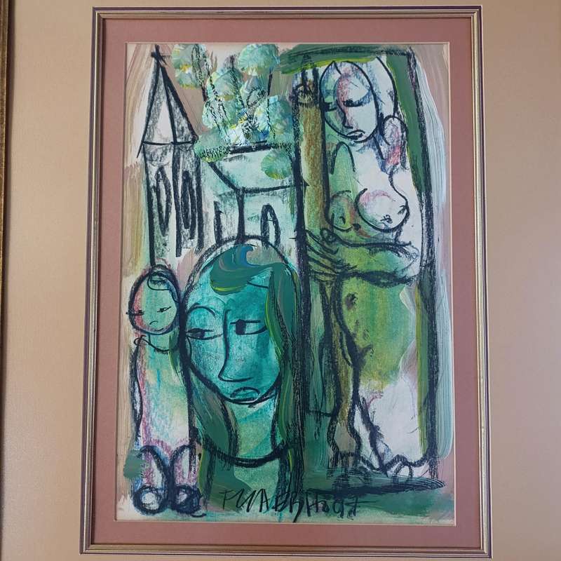 Original Frans Claerhout painting in frame