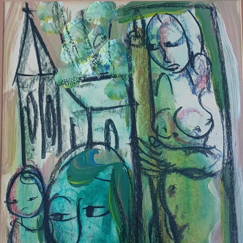 Original Frans Claerhout painting in frame