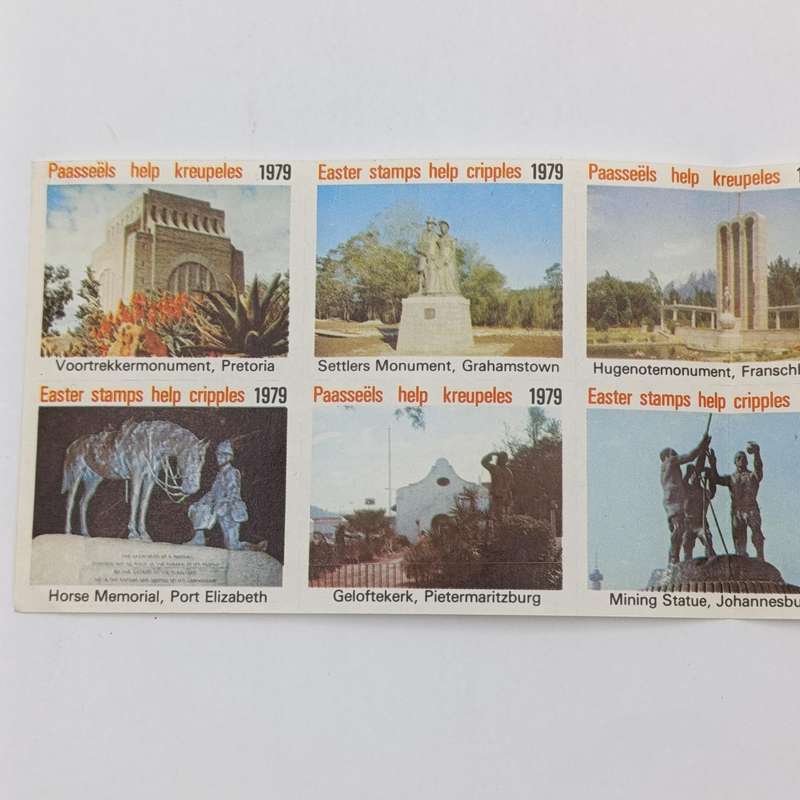 South Africa set of 10 Easter stamps of 1979 with info page