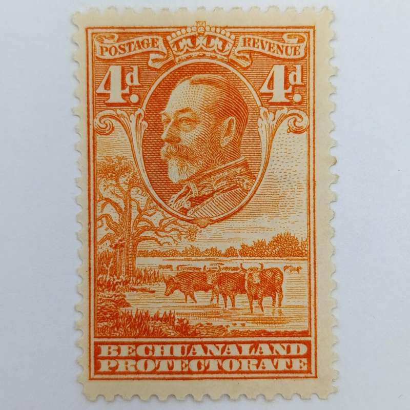 Bechuanaland Protectorate Lot of 6 mint hinged stamps George V up to 2/6